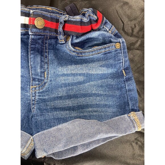 Tommy Hilfiger Kids Size 8 Denim Shorts With Adjustable Waistband Cuffed Hem & R - Picture 4 of 6